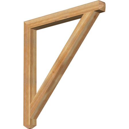 Ekena Millwork Traditional Craftsman Rough Sawn Bracket, Western Red Cedar, 4"W x 44"D x 48"H BKT04X44X48TRA04RWR
